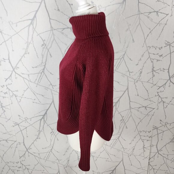 Wilfred Free Red 100% Merino Wool Asianna Turtleneck Sweater - Picture 2 of 5